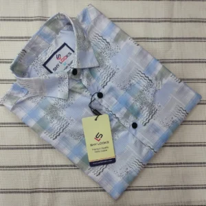 Luxury China Magnet Cotton Stripped full Sleeve Print Shirt-1400A