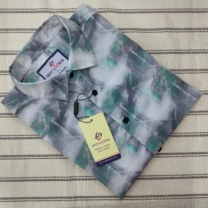 Luxury China Magnet Cotton Stripped full Sleeve Print Shirt-1400A