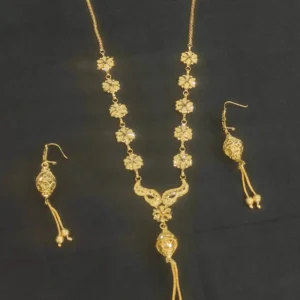 Indian Original Forming 1.5 Gram Gold Plated Jewelry Set for Women-2100A