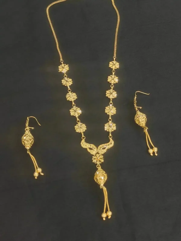 Indian Original Forming 1.5 Gram Gold Plated Jewelry Set for Women-2100A