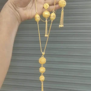 Indian Original Forming 1.5 Gram Gold Plated Jewelry Set for Women-2100A