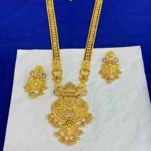 Indian Original Forming 1.5 Gram Gold Plated Bridal Jewelry Set-14200A